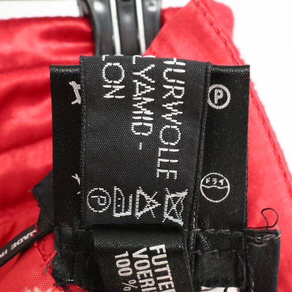 Laurel Escada Skirt Womens 8 Red Wool Blend Lined Pencil Buttons Zipper Rock New - Picture 12 of 12